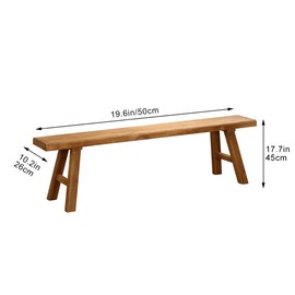 LLYLAFDC 19“ Farmhouse Wooden Living Room Dining Indoor Multifunctional Elm Benches Wood Kitchen Entryway Solid Wood Bench for Hallway 50cm