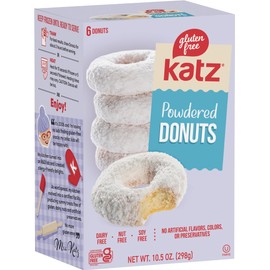 Katz Gluten Free Snacks Top 6 Donut Flavors, Free of Dairy, Soy, Nut. Powdered, Glazed, Cinnamon, Pumpkin Spice, Chocolate Frosted