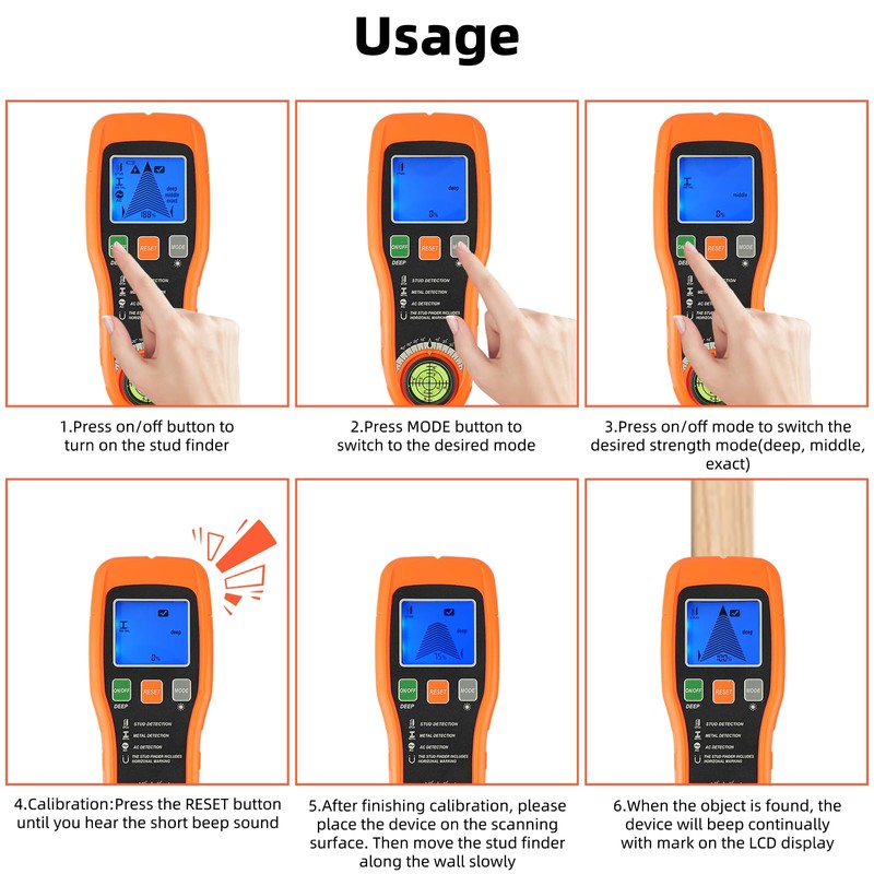 WOVTE Stud Finder Wall Scanner, 7 in 1 Electronic Stud