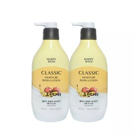 Happybath 해피바스 클래식 바디로션 촉촉한 애플 바나나 400g x2개 Happybath Classic Body Lotion Moisturizing Apple Banana 400g x 2