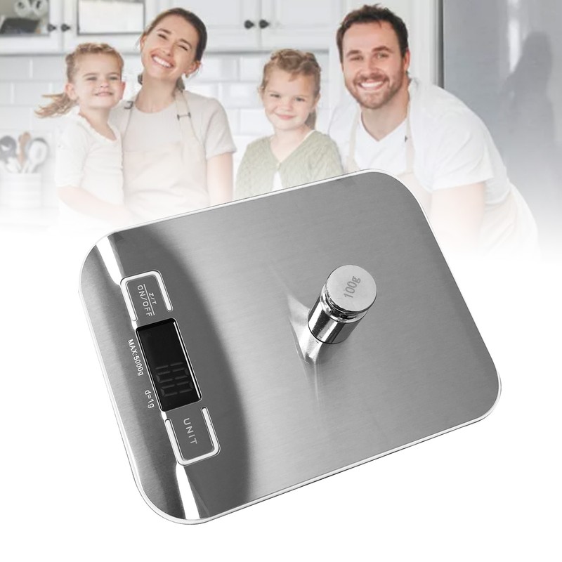 Electronic Kitchen Scale 11lb Stainless Steel Digital Food Portable Kitchen