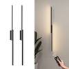 Aipsun 39.4inch Black Battery Operated Wall Sconce Set of 2,