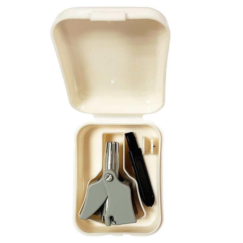 AquaLoach 鼻毛カッター 手動 ケース付き 鼻毛切り丸洗いOK 電池不要 安全設計 二重構造 ステンレス製