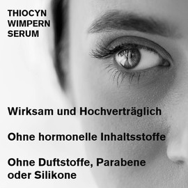 Thiocyn Eyelash Serum & Eyebrow Serum - 8 ml - No Hormones - Special Care for Stimulation of Natural Eyelash Growth for Stronger, Long Eyelashes and Thicker Eyebrows - Made in Germany