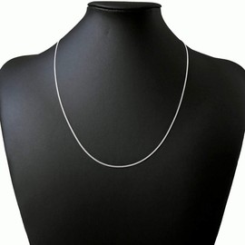 Niklarson 10514-PK Curb Chain 1.4 mm Chain 925 Sterling Silver Necklace 36-60 cm, Sterling Silver