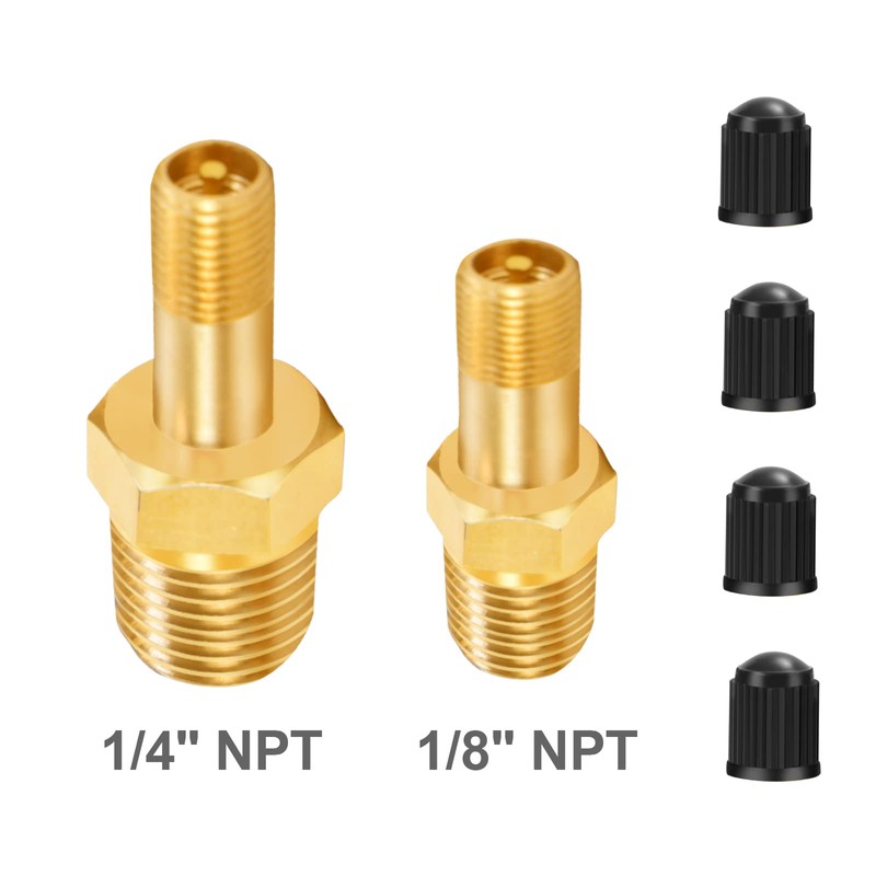 Godeson 1/8" NPT Tank Valve 4 Pack Corrosion Resistant Brass