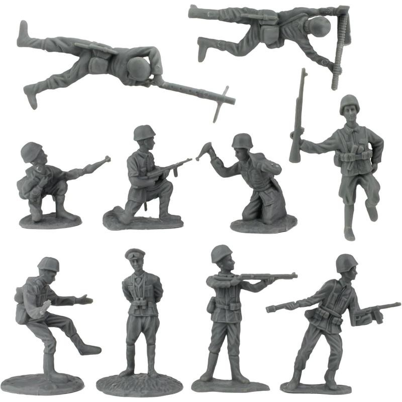 BMC WW2 D-Day Plastic Army Men - 34 American, British,