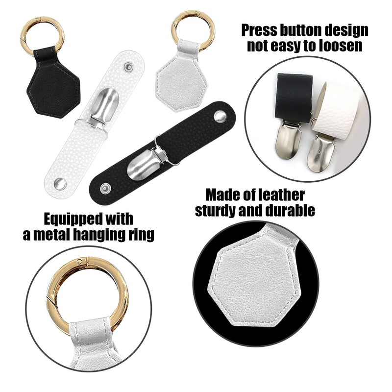 4 Pieces Hat Storage Clip, Magnetic Hat Clip, Leather Hat