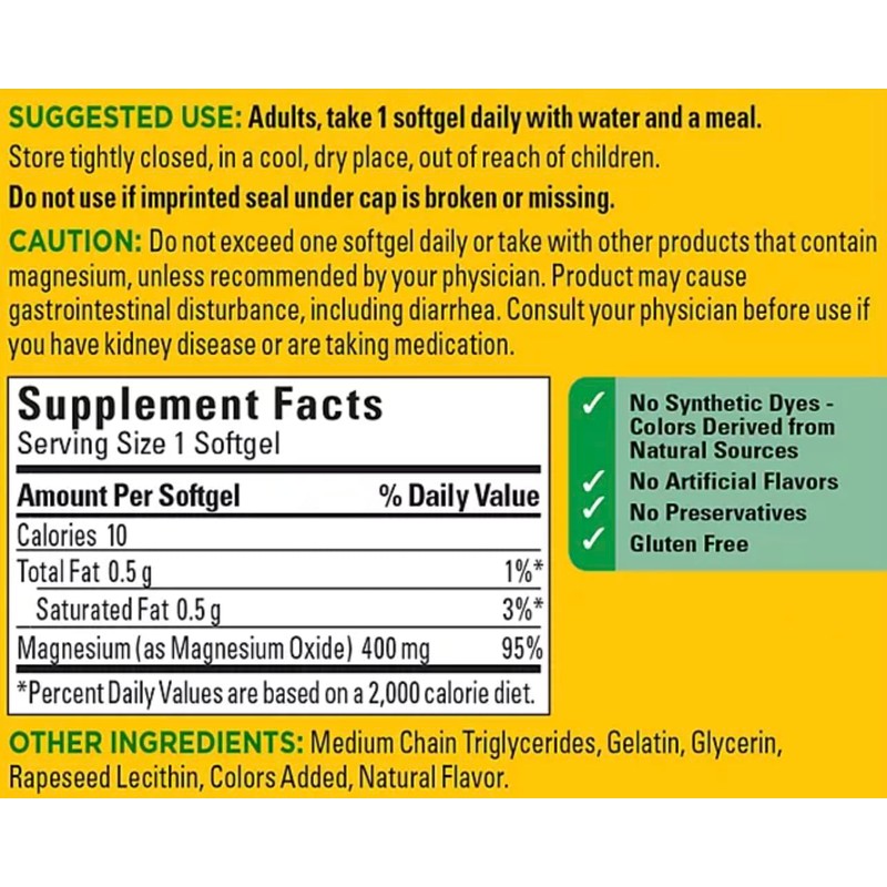 Nature Made High Potency Magnesium 400 mg - 150 Liquid