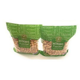 Pistachios, Roasted with Sea Salt, Two Bags, Each 16 OZ (Total 32 Ounces), Shelled