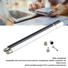 Pack of 2 Capacitive Stylus Pen, Universal Flexible Touch Screen Stylus Pen with High Sensitivity for Tablet PC Phones with Alloy Magnetic Suction