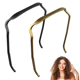 Headband, Taozoey Square Shaped Hinged Sunglasses Headband, Pack of 2 Curly, Women's Hair Band, Men's Hair Band, Curly Thick Hair Headband Accessories