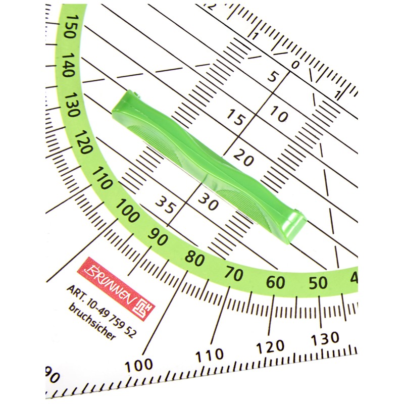 Brunnen Colour Code Piece Geometry Set Square, Office School Geometry