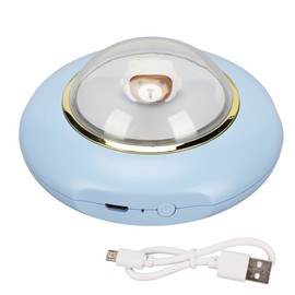 Electric Hand USB Rechargeable Warmer 2 Levels Fast Heating 4000mAh LED Night Light Cute Space Man Hand Heater Blue
