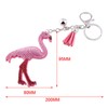 Flamingo Keychain, Elegant Pink Crystal Keychain Charm Pendant Gift Key