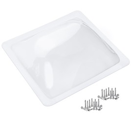 XMK RV Skylight Replacement Cover,26" x 26" RV Skylight Outer Dome for Shower Camper Food Truck Motorhome Roof Fit 22" x 22" Openings Roof Vent Cover (22"x22", Clear)