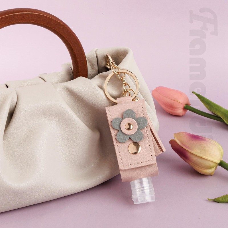 Framendino, 4 Pack Empty Bottles Keychain 30ml Small Squeeze Dispenser