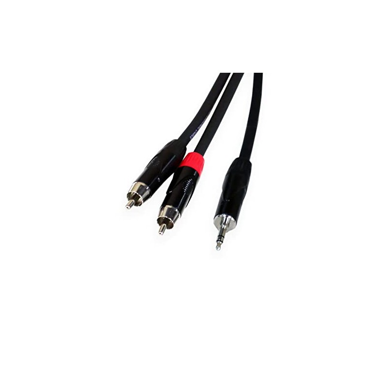 BravoPro PY007-01 1M Y Cable 3.5mm TRS Jack Plug to