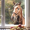 Tanlaby Horse Window Stickers Farm Animals Window Stickers Reusable Double-Sided