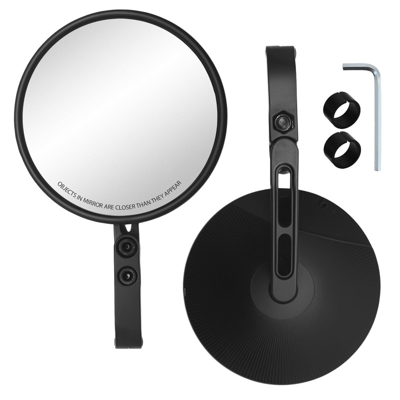 MospdyGear 1 Pair Motorcycle Mirrors 360° Adjustable Handlebar Mirrors Compatible