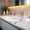 Jinshining Purple Premium Denture Cleaning Brush Set with Multi-Layered Bristles