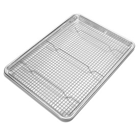 Last Confection (Set of 2) Stainless Steel 12" x 17" Baking & Cooling Racks (Fits Half Sheet Pan) - Cookie Baker's Oven Wire Rack