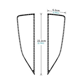 AIRSPEED for Subaru WRX/WRX STI 2022 2023 Car Center Console Air Vent Outlet Frame Cover Carbon Fiber Sticker Accessories Trim, Black