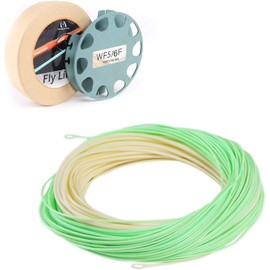 Maxcatch Switch Fly Line Weight Forward Floating Fly Fishing Line WF4/5F 5/6F 6/7F 7/8F 100FT with 2 Welded Loops (Switch Fly Line(Beige/Pale Green), WF7/8F-100ft)