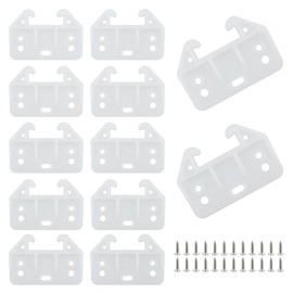 UBANU Drawer Slide Guides Bottom Mount, 12 Pack Plastic Drawer Track Rail Guide Bottom Mounting Brackets for Dresser, Cabinet, Closet etc. (Include Mounting Screws)