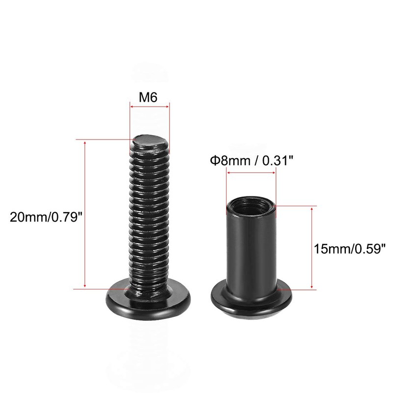 Awclub Hex Socket Screw Post Binding Bolts Leather Fastener Fit