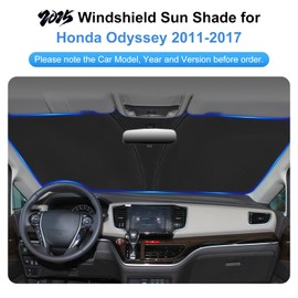 Car Sun Shade for 2011-2017 Honda Odyssey Accessories Windshield Sunshade Cover Front Window Shade Custom Fit Odyssey Sun Visor Protector Foldable Blocks UV Rays