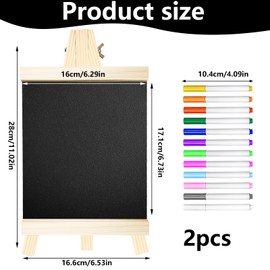 Flying Pottery Blackboard Easel 28 cm for Chalk - Small Blackboard for Table (Black)