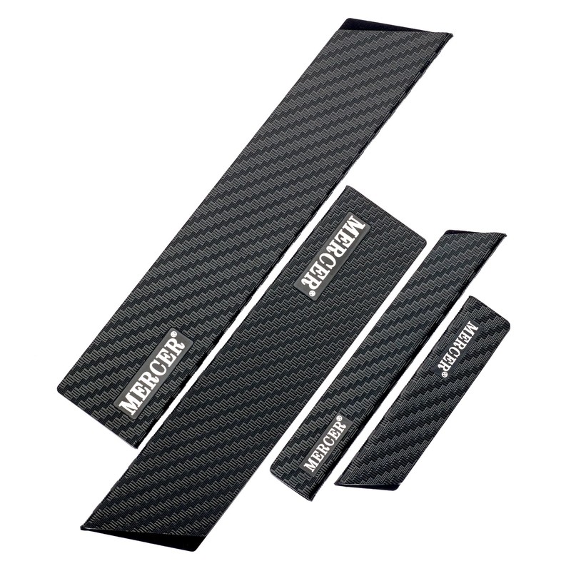 Mercer Culinary 4-Piece Set Felt Lined Knife Guard, Black