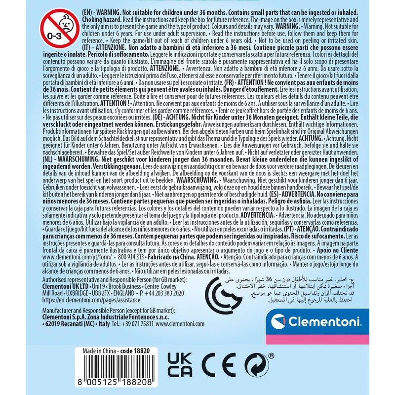 Clementoni 18820 Crazy Chic - Lovely Eyeshadow: Bear Eyeshadow Makeup