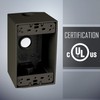TayMac SD350Z Weatherproof Box, 1-Gang, (3) 1/2-Inch Outlets, Deep, Bronze