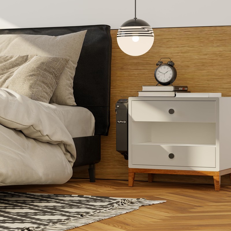 RPNB Mounted Gun Safe with Auto Open Lid Biometric Fingerprint