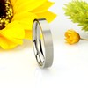 DoubleAccent 4MM Comfort Fit Titanium Wedding Band Classic Flat Ring