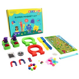 Magnet Lab Kit for Kids, Magnet Toy for Kids Ages 5+, STEM Toys Magnetic Science Kit for Science Experiments, Bingo, Fridge, and Magnetic Concepts, Homeschool Supplies