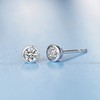 Shuxin Silver Stud Earrings for Women, 925 Sterling Silver Cubic