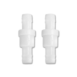 YiiSeeJo 2 Pcs 1/2" One Way Inline Check Valve, Non Return Ozone Resistance PVDF Plastic One-Way Fuel Oil Water Gas Pump Air Check Valve