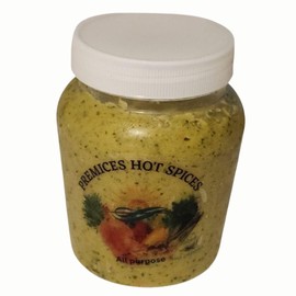 PREMICES HOT SPICES - Natural Caribbean Seasoning - Haitian Spice - Cooking Seasoning Base Mix. All-Purpose Spice Blend for Soups, Stews, Fish and Meat. Homemade complete spices to celebrate your party. Without hot peppers. (16 oz, Pack of1)