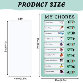 Bekecidi To Do List Checklist Board, Daily Schedule Chore Chart for Kids Adults Memo Checklist Boards with 10 Blank Paper Detachable Plastic Task Planning Boards for Planner Home Office Travel (Green)