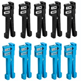 Duogalia 10PC Fiber Optic Cutter Tool 45-163 and 45-165 Coax Cable Stripper Fiber Optical Buffer Tube Jacket Stripper coaxial cable crimper universal wire stripper