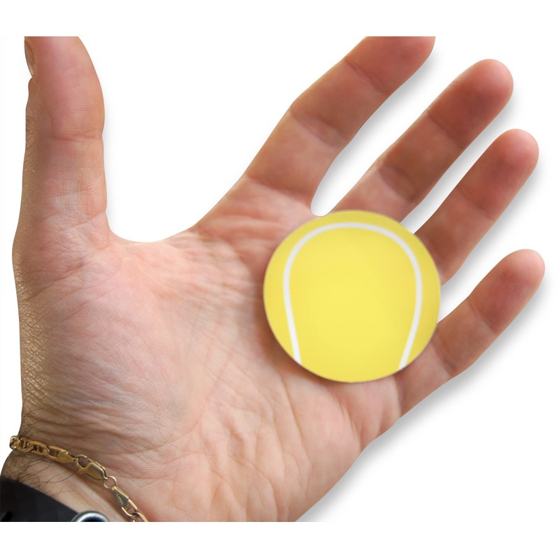 Novel Merk Tennis Sports Ball Vinyl Stickers - 2” Round