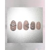 [Self-made] Heart Silver Ball Nail - Coffin Egg Tips /