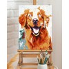TOCARE Framed Paint by Numbers Kit for Adults, 12x16Inch Dog