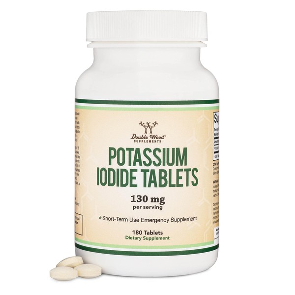 Double Wood Supplements Potassium Iodide 130mg Tablets - Emergency Use