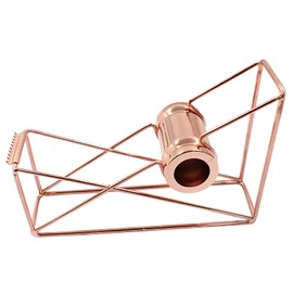 uvbws 1 Pcs Minimalist Tape Dispenser 4.76 Inch Metal Cutter Desktop Tape Dispenser for Office School，Rose Gold Office Desk Accessories