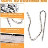 120 Pack Drapery Hooks Pins for Curtains 3 x 2.4