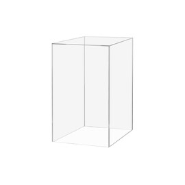 Acrylic Plinth Display Riser Box with One Open Side No Lid Versatile Clear Column 12" x 12" x 24" Merchandise Socle or Storage Bin or Retail Product Riser No Assembly by Marketing Holders